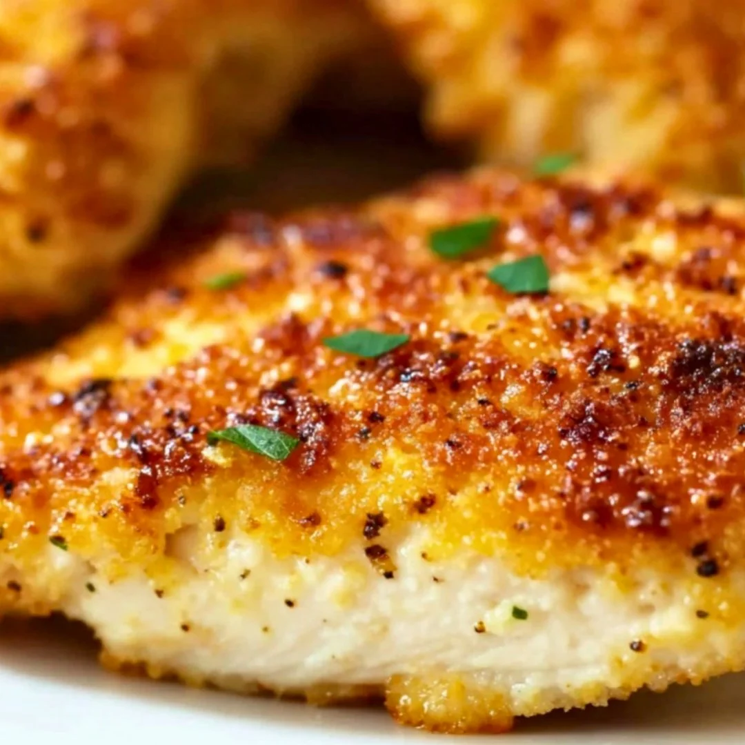 Juicy melt in your mouth chicken breast plated with herbs and spices