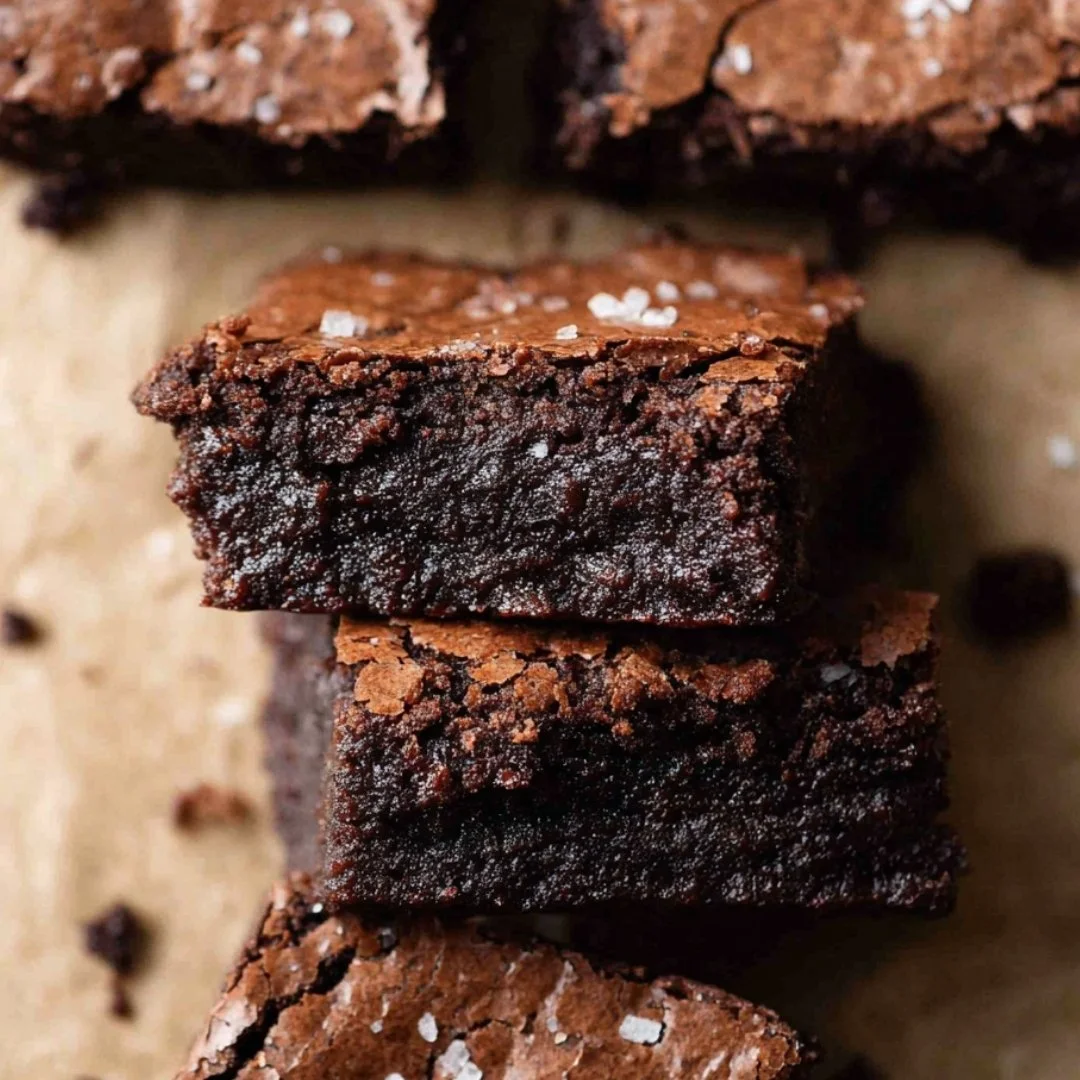 Delicious espresso brownies topped with chocolate and coffee flavor